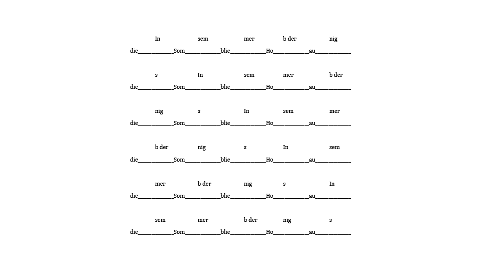 Performance of Variationer över ett tema med variation at Stockholms Dramatiska Högskola